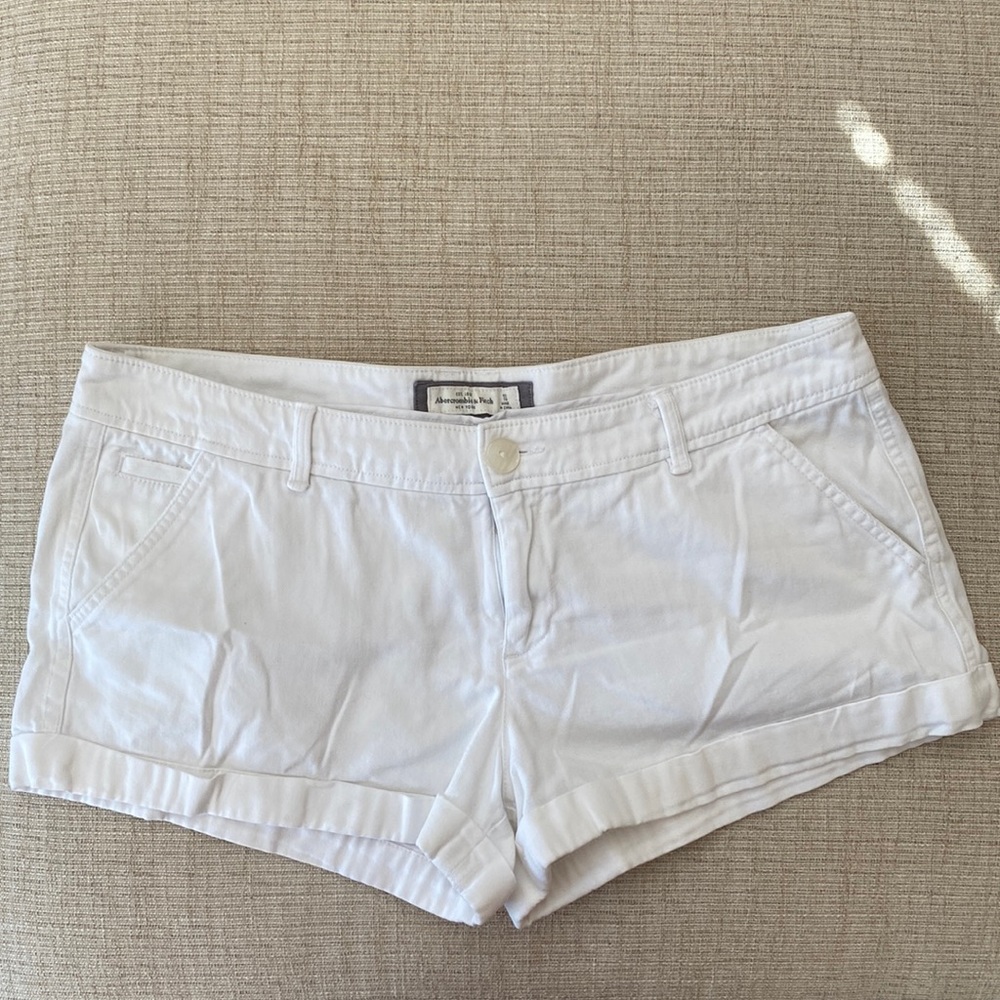 White A&F Chino Shorts